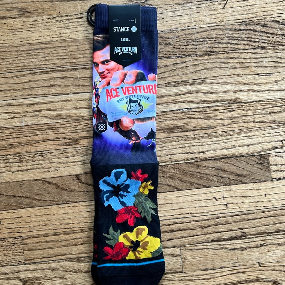 Men’s Ace Ventura Pet Detective socks, size 9-13